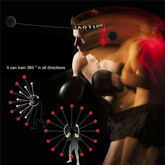Durable Boxing Reflex Ball, Boxing Ball with Headband, Speed & Hand-Eye Coordination Training Ball, Boxing Equipment, Sports Accessories, Gymtok, Christmas Gift